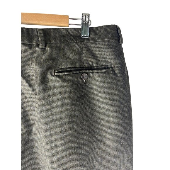Vintage Chiavari Zignone Super 100 Italian Wool Dark Olive Green Trousers, Mens - Picture 4 of 9